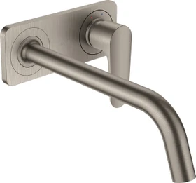 Hansgrohe Axor Citterio M Waschbeckenarmatur mit Platte 227mm edelstahloptik