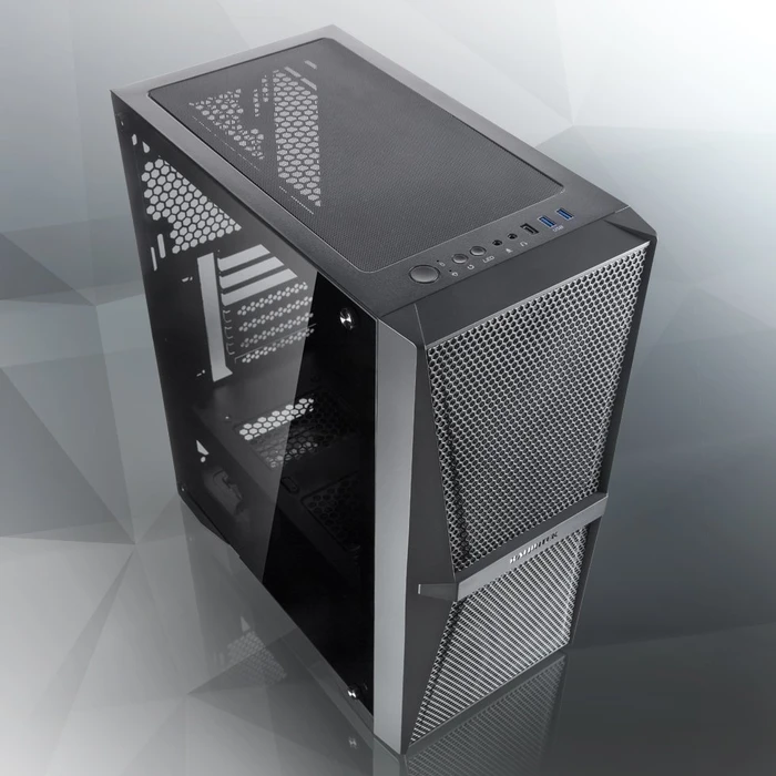 Raijintek Silenos MS, schwarz, Glasfenster