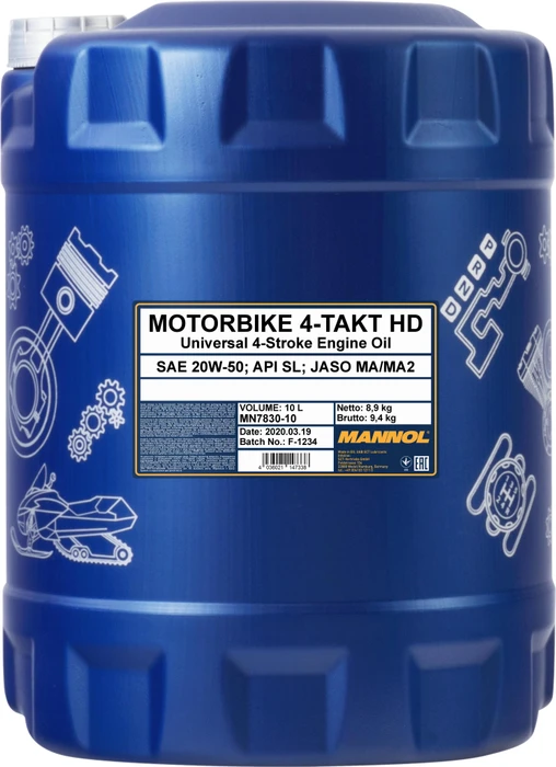 Mannol Motorbike 4-Takt HD API SL 20W-50 10l