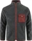 Fjällräven Vardag Pile Fleece Jacke dark grey/maroon (Herren) Vorschaubild