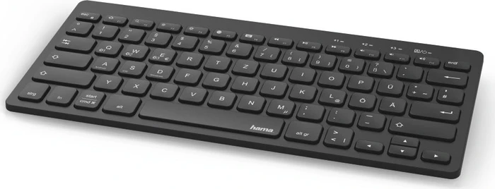 Hama KEY4ALL X2100 Multi-Device Tastatur mit Standfunktion, schwarz, Bluetooth, DE