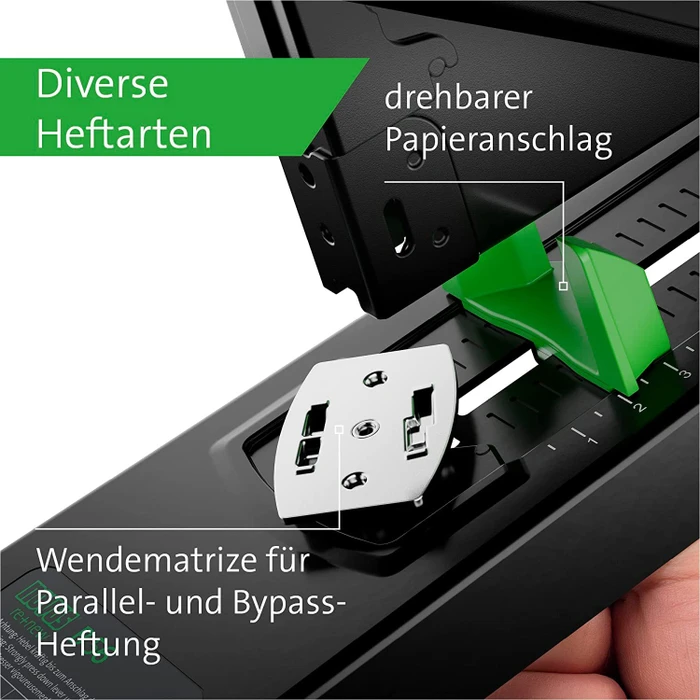 Novus B 56 re+new nachhaltiges Blockheftgerät, schwarz/grün