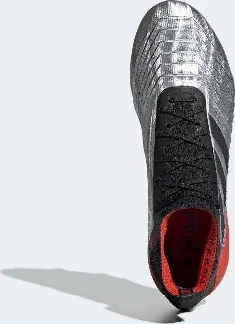 adidas Predator 19.1 FG silver met./core black/hi-res red (Herren)