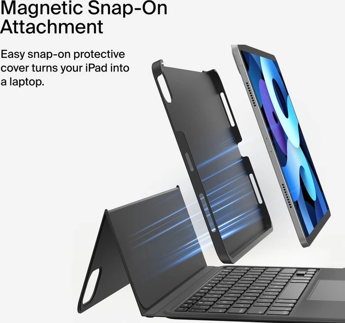 Belkin Connect Everyday Tastaturhülle für iPad Air 10.9"/11", iPad Air Pro 11", schwarz, DE