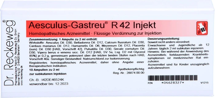 Dr. Reckeweg Aesculus-Gastreu R42 Injekt Ampullen, 10 Stück