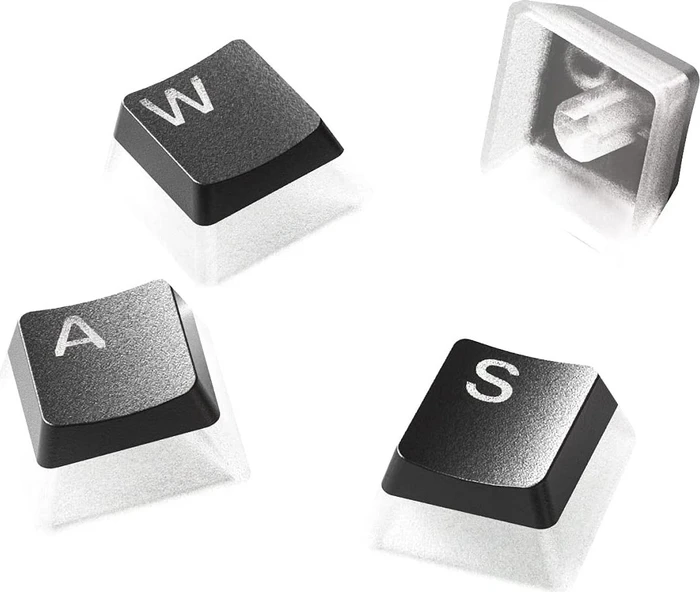 SteelSeries PrismCaps Universal Keycaps, Kunststoff (PBT) Double-Shot, schwarz, 105 Tasten, ISO-DE