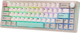 Epomaker TH65 Wireless, Retro White, grau, LEDs RGB, hot-swap, Epomaker Crystal Tactile Silent, USB/Bluetooth, US