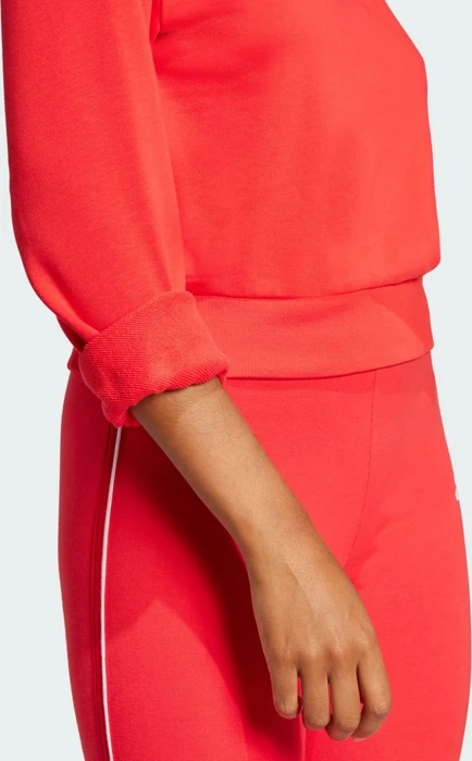 adidas Essentials Color Pop French Terry Crop Quarter-Zip Originals Sweatshirt pure ruby (Damen)
