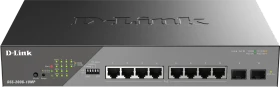 D-Link DSS-200 Surveillance Desktop Gigabit Smart Switch, 8x RJ-45, 2x SFP, 130W PoE+ (DSS-200G-10MP)