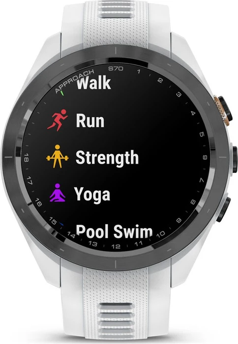 Garmin Approach S70 42mm GPS-Golfuhr black ceramic/white