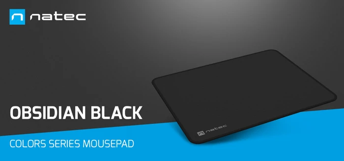 Natec Colors Series Mouse Pad Obsidian Black, 300x250mm, schwarz