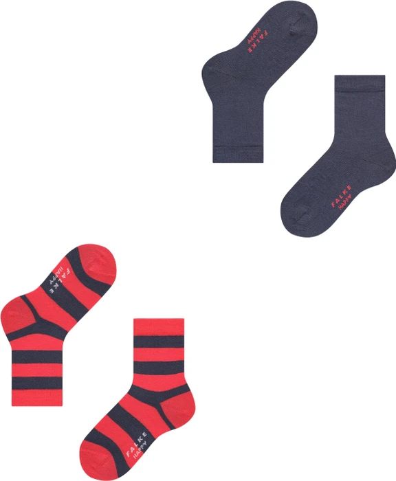 Falke Happy Stripe Socken marine, 2 Paare (Junior)