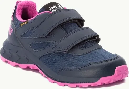 Jack Wolfskin Woodland Texapore Low VC blau/rosa (Junior)