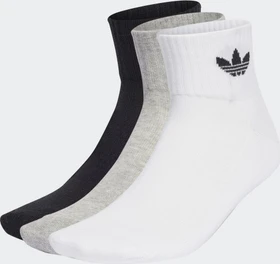 adidas Mid-Cut Crew Socken white/medium grey heather/black, 3 Paare