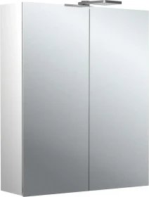 Emco Pure 2 Style LED-Lichtspiegelschrank 60cm, mit LED-Aufsatzleuchte, 2 Türen