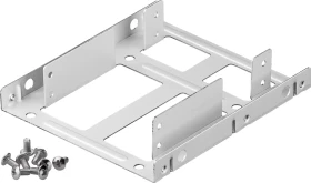goobay 3.5" SSD Adapter, 2.5" Festplatten Einbaurahmen, silber