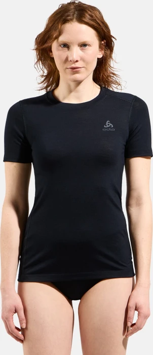 Odlo Natural Merino 160 Baselayer Funktionsshirt kurzarm schwarz (Damen)