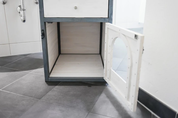 Kerbl Katzenschrank Ida, weiß/blau
