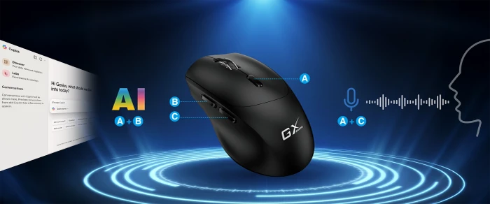 Genius GX Gaming Scorpion M8100 Dual-Mode Wireless Gaming Mouse, grün, USB/Bluetooth