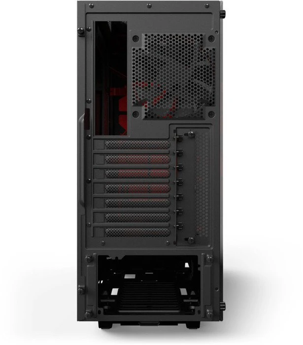 NZXT Source S340 Elite schwarz/rot, Glasfenster
