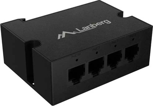 Lanberg DIN Railmount Gigabit Switch, 4x RJ-45, 85W PoE++ PD