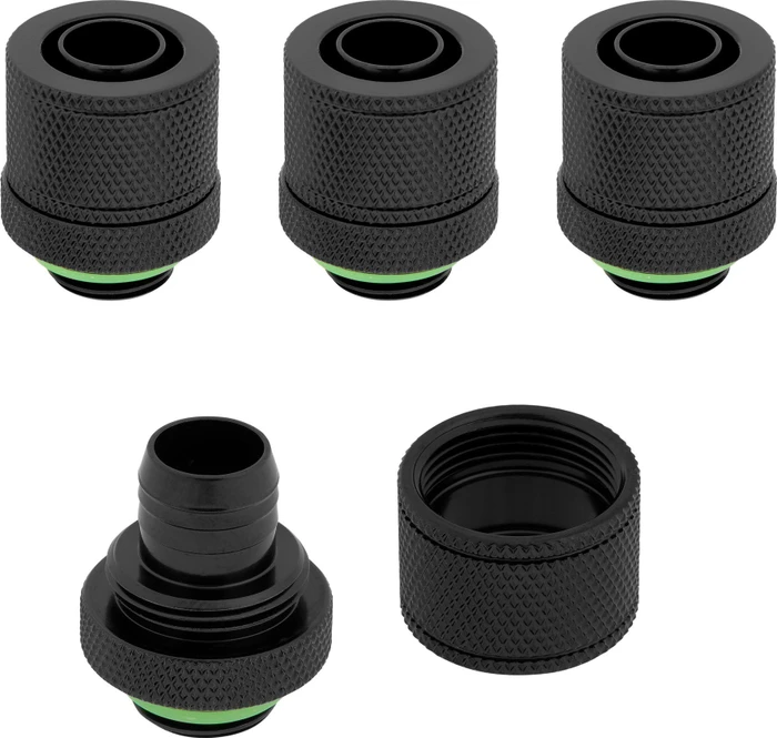 Corsair Hydro X Series XF Softline, Compression Fitting G1/4" auf 13/10mm, schwarz, 4er-Pack