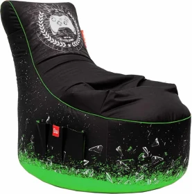 Gamewarez Gaming Sitzsack Classic Toxic Storm, schwarz/grün