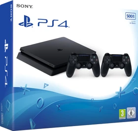 Sony PlayStation 4 Slim - 1TB inkl. 2 Controller schwarz