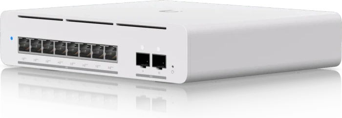 Ubiquiti UniFiSwitch Desktop 10G Managed Switch, 8x RJ-45, 2x SFP+, 155W PoE++ (USW-Pro-XG-8-PoE (155W))