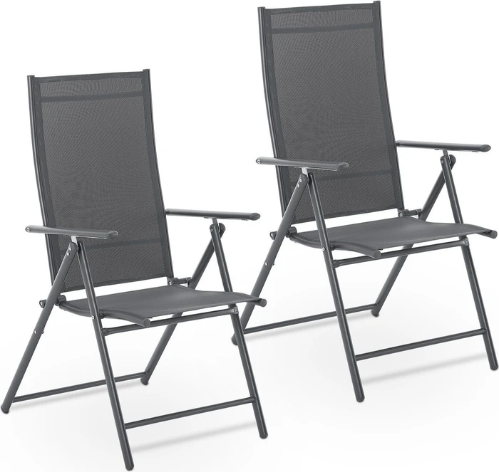 Juskys Calena Gartensessel-Set anthrazit