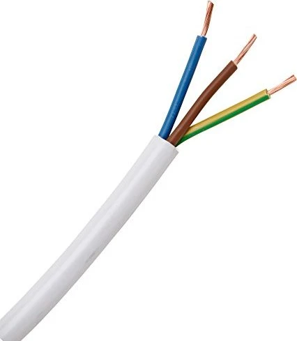 Kopp Schlauchleitung H03VV-F 3Gx0,75mm², 3-adrig, 25m Ring, weiß