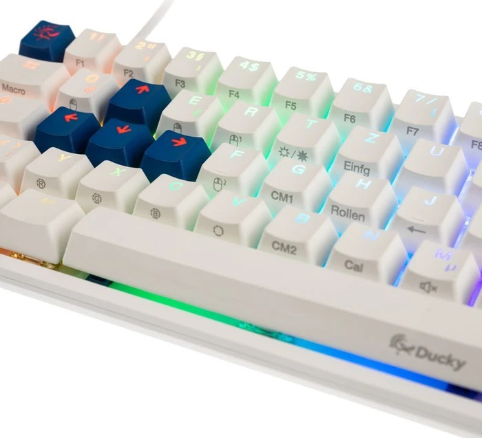 Ducky One 2 SF PBT, Pure White, MX RGB RED, USB, DE