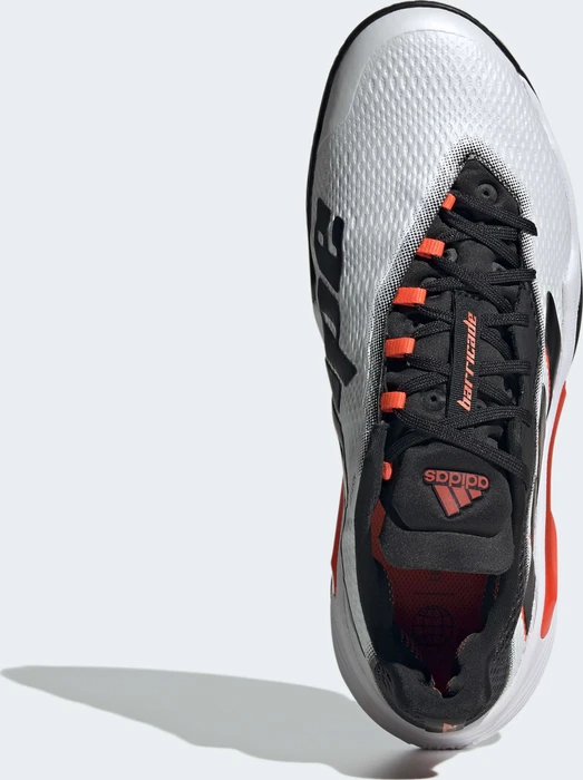 adidas Barricade cloud white/core black/solar red (Herren)