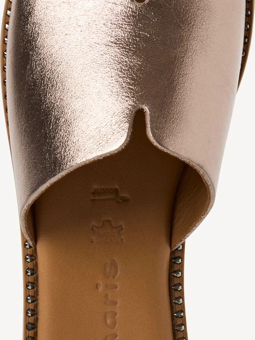 Tamaris Lederpantolette metallic (Damen)