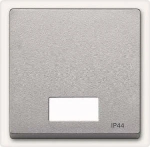 Merten System M Wippe Symbolfenster IP44 Thermoplast edelmatt, aluminium