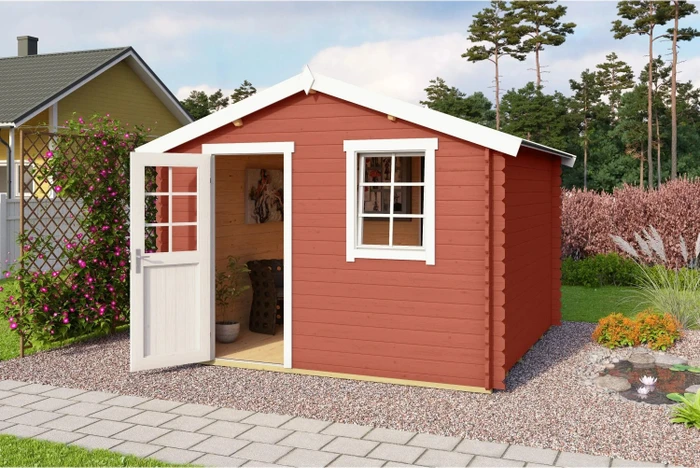Lasita Maja Wels 3 Gartenhaus schwedenrot