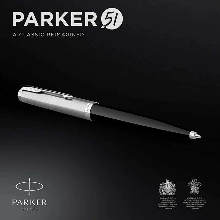 Parker 51 Kugelschreiber black resin/chrome trim, Geschenkbox