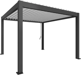 Biohort Pergola 3.5x3.5 dunkelgrau-metallic/weiß