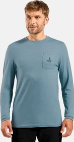 Odlo Ascent Merino 200 Funktionsshirt langarm provincial blue (Herren)