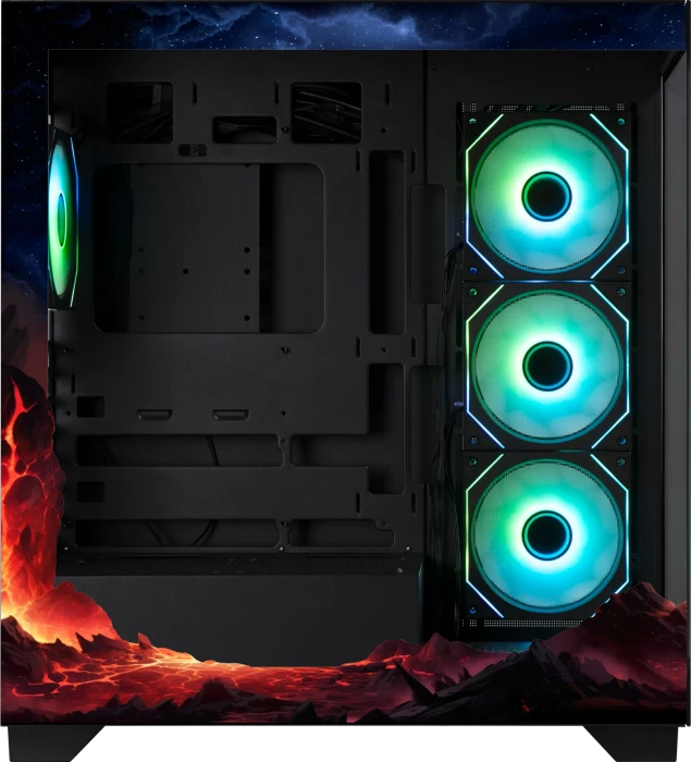 BitFenix CETO Premium Volcano version, Glasfenster