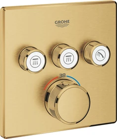 Grohe Grohtherm SmartControl Thermostat mit 3 Ventilen cool sunrise gebürstet