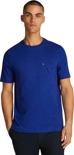 Tommy Hilfiger Regular Fit mit Brusttasche T-Shirt kurzarm wedge blue (Herren)