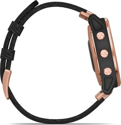 Garmin Fenix 6S Sapphire rosegold/heathered black nylon