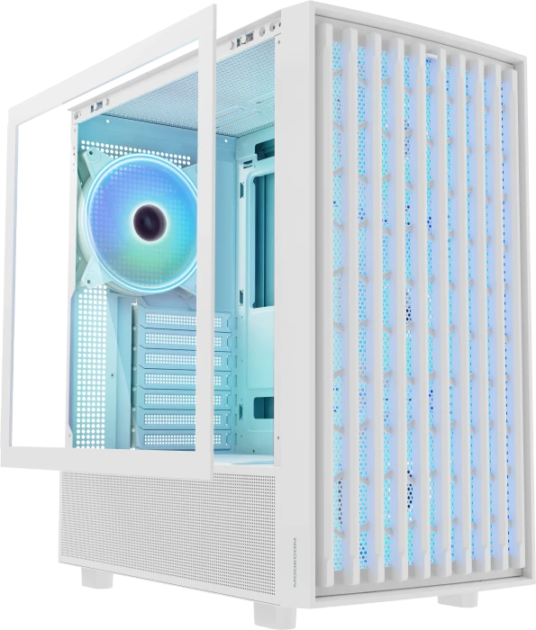 Modecom Breeze ARGB Flow White, Glasfenster