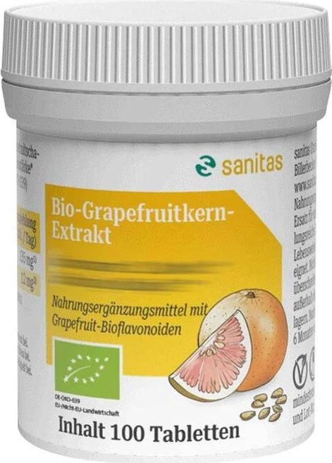 Sanitas Grapefruit Kern Extrakt Bio Tabletten, 100 Stück