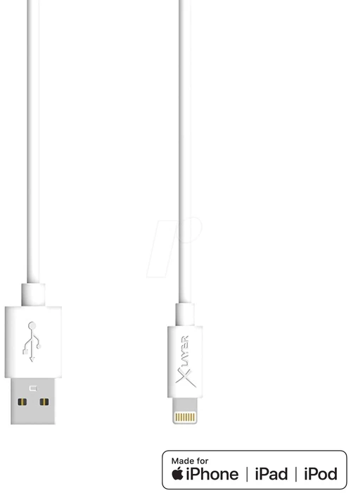 XLayer Premium USB-A/Apple Lightning 1.2m weiß