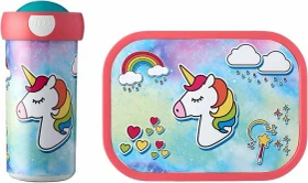 Mepal Campus Verschlussbecher & Brotdose Pausen-Set Unicorn, 2-tlg.