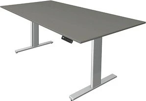 Kerkmann Move 3 elektrisch höhenverstellbarer Sitz-Steh-Schreibtisch 200x100cm graphit/silber