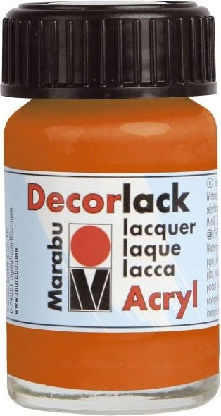 Marabu Decorlack Acryl Acrylfarbe, orange, 15ml