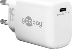 Wentronic Goobay USB-C PD GaN Schnellladegerät 25W weiß